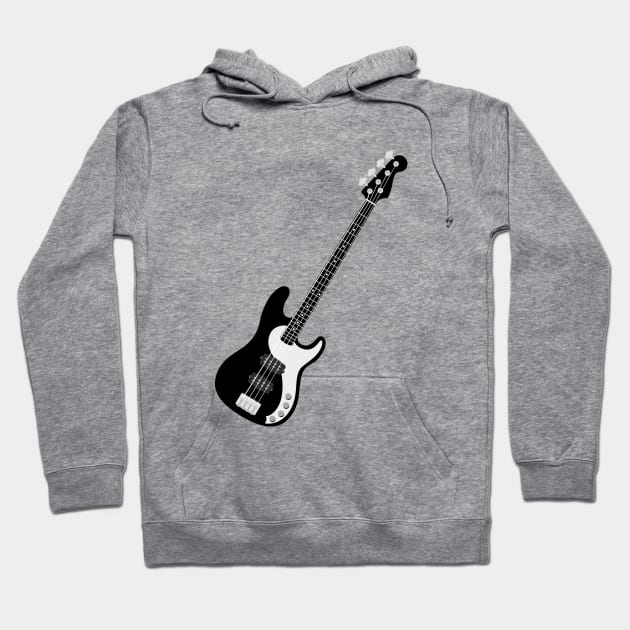 Black Bass Guitar Hoodie by EverGreene